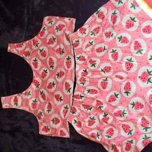 strawberry pj set